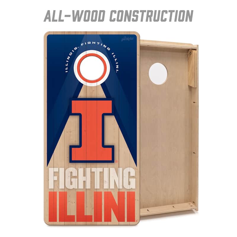 Illinois Fighting Illini NCAA 2x4 Professional Cornhole Board Set