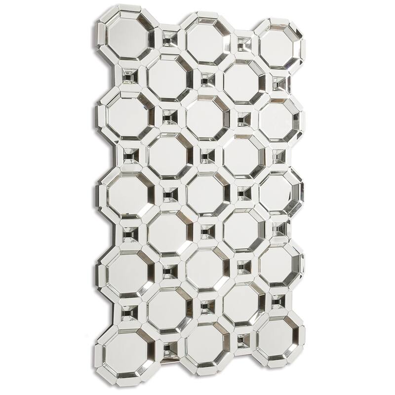 Allan Andrews Large Modern Beveled Crawford Wall Mirror