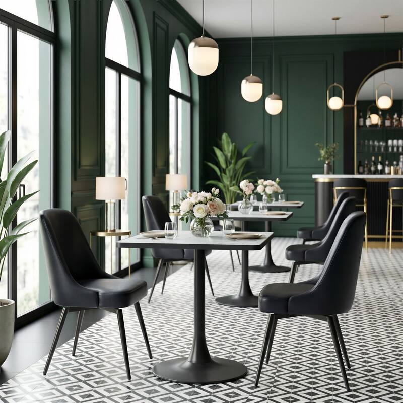 Spot Bistro Table Gray & Black - Gray/Black