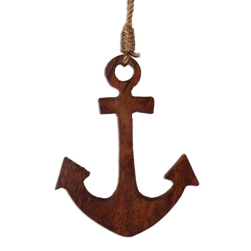 Novica Handmade Anchors Aweigh Wood Ornaments (Set Of 3)