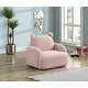 preview thumbnail 7 of 9, 25.5"W Teddy Velvet Bear-Shaped Kids Armchair, for Child's Playroom, Bedroom, Living room Pink