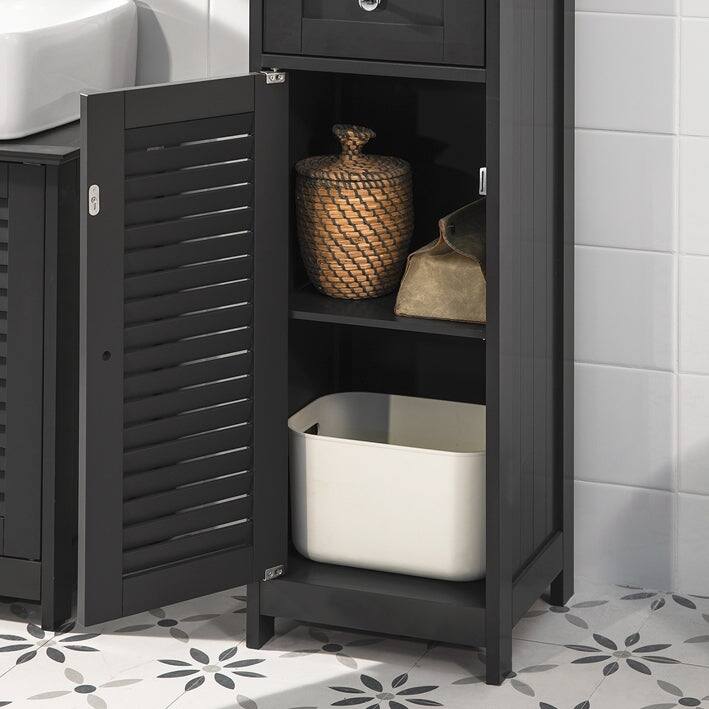 Haotian FRG236-W, Bathroom Tall Cabinet Storage Shelf