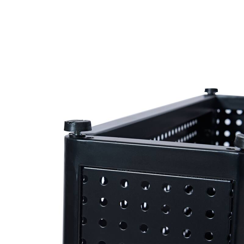 Modern Rectangular Tempered Glass Dining Table, Marble-Patterned Design with Black Dual-Pedestal Metal Base for Dining Room