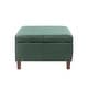 preview thumbnail 11 of 12, Porthos Home Janis Velvet Square Storage Ottoman with Rubberwood Legs