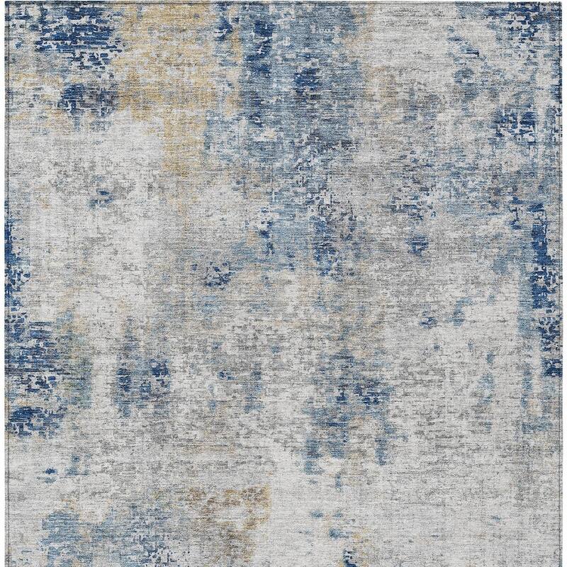 HomeRoots Abstract Transitional Rectangle Outdoor Rug