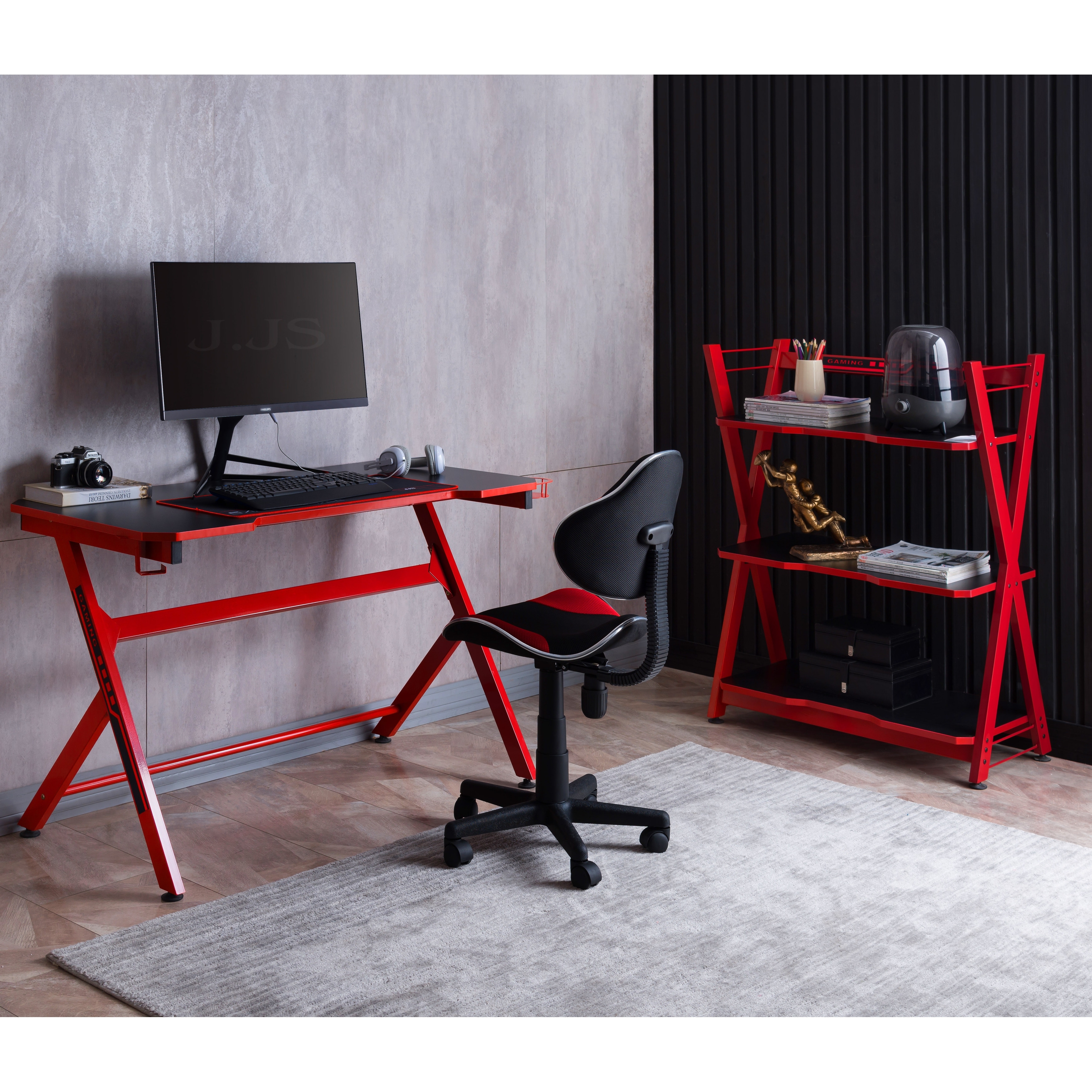 JJS 3Tier Gaming Console Shelf Modern Open Display Rack for PS5