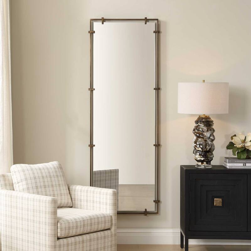 Uttermost Hann Full Length Bronze Mirror - 27.13" W x 74.75" H x 1.63" D
