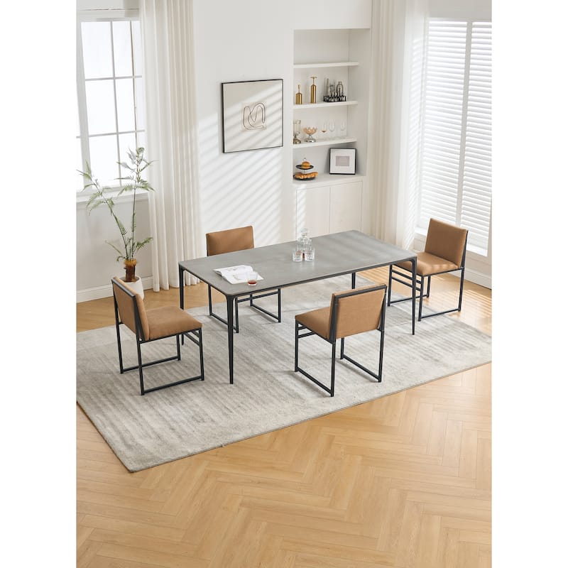 Modern Dining Chairs Set Of 2, Upholstered Linen Cushions And Backrest