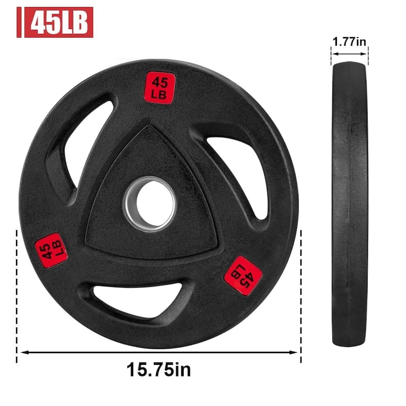 Weight Plates 2-Inch Rubber Bumper Plates, Olympic Weight Plates