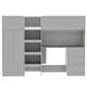 preview thumbnail 10 of 12, Multifunctional Design Wood Loft Bed with Built-in Wardrobe, Desk and Drawers, Safety Guaranteed, Grey