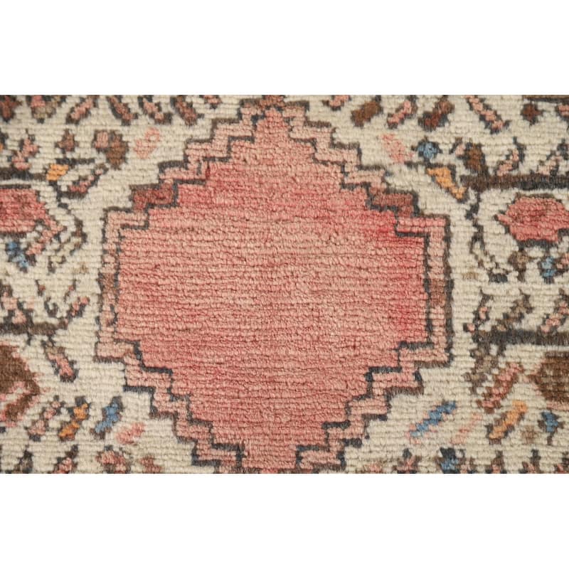 Tribal Geometric Hamedan Persian Accent Rug Hand-Knotted Wool Carpet - 3'5" x 6'4"