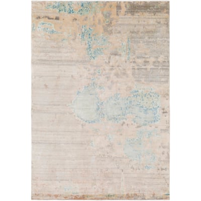 Hand Knotted Keys Art Silk/Wool Area Rug