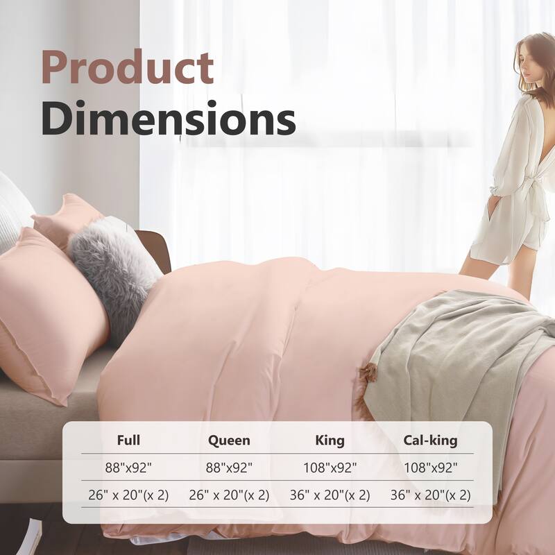 100% Cotton Enzyme Stone Washed Bed Duvet Cover Set