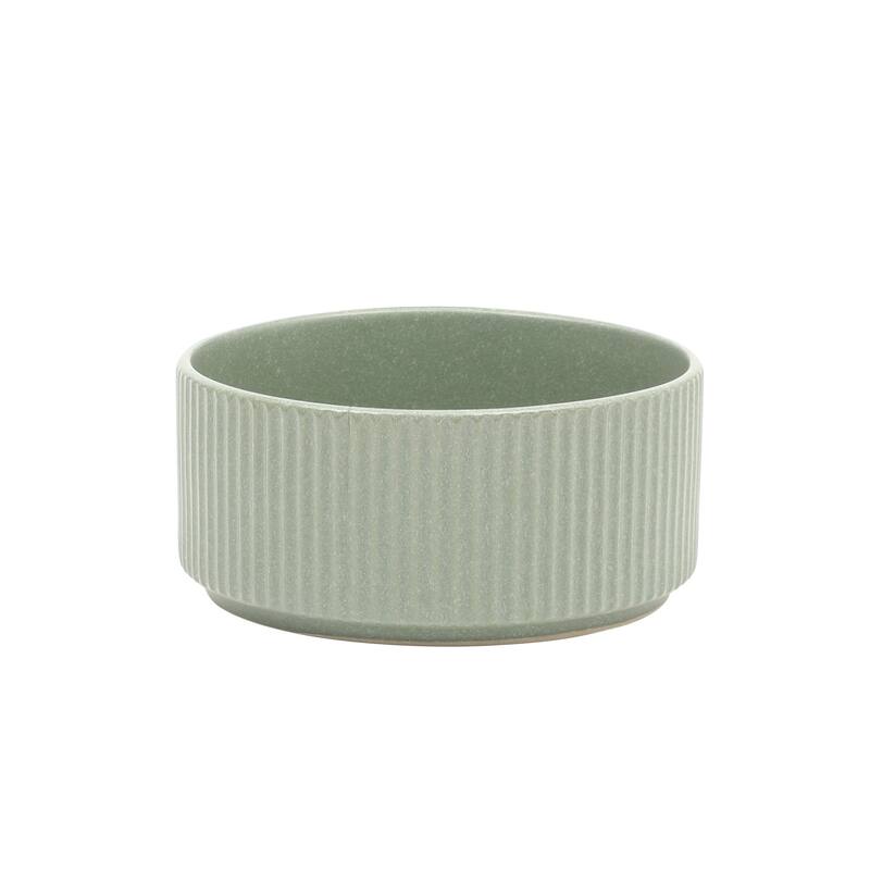 Gibson Elite Deerfield 16-Piece Stoneware Dinnerware Set - Stackable Plates and Bowls, Reactive Glaze Finish, Service for 4
