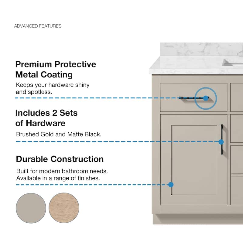 Athea Bathroom Vanity with White Engineered Marble Top
