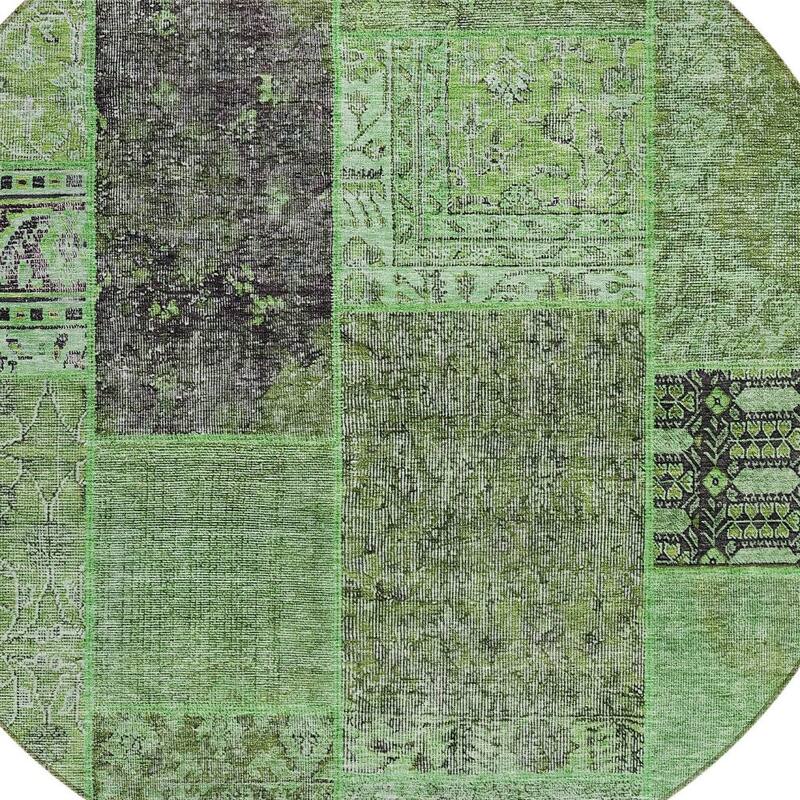 HomeRoots Patchwork Transitional Rectangle Outdoor Rug