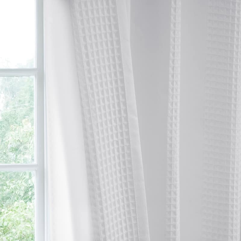 Exclusive Fabrics Serinity Cotton Rod Pocket Sheer Curtains For Bedroom & Living Room Curtains Pair (2 Panels)