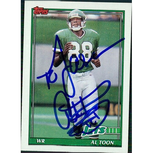 Shop Signed Toon Al New York Jets 1991 Topps Football Card P To