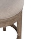 preview thumbnail 6 of 5, City Scape Burnished Beige Upholstered Swivel Console Stool - Width 17" x Depth 17" x Height 25"