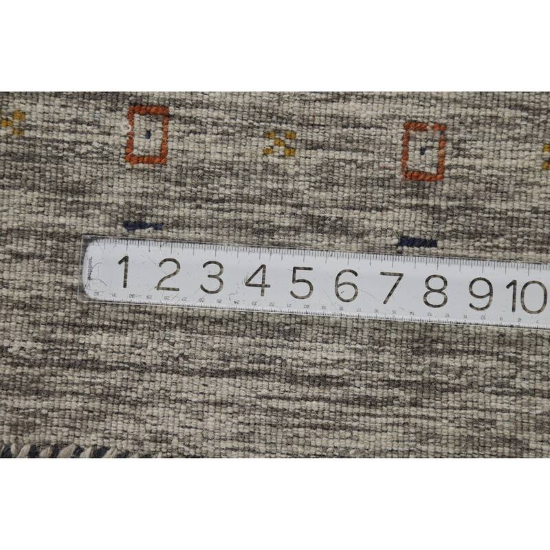 Hand Knotted Oriental 100% Wool Carpet Tribal Animal Pictorial Beige & Ivories Gabbeh Area Rug - 5' 11'' X 3' 11''