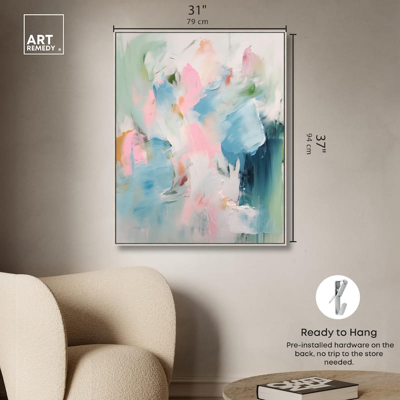 Neon Breeze I Canvas by Art Remedy