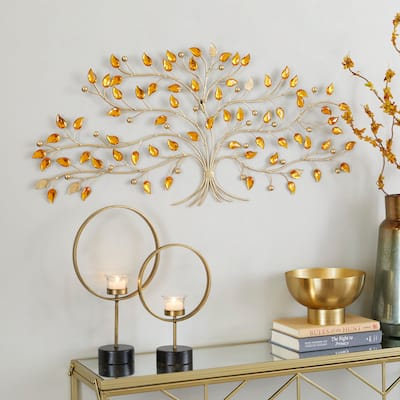 Silver Metal Tree Wall Decor