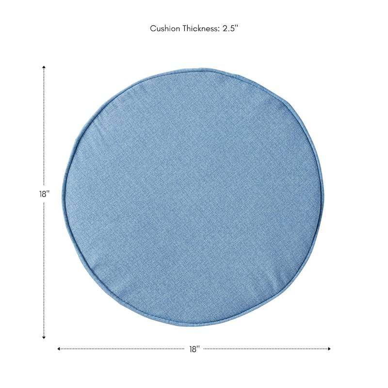 Greendale Home Fashions 18" Round Outdoor Chair Pad (Set of 2)
