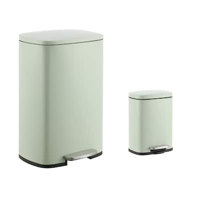 happimess 13-Gallon Trash Can with Soft-Close Lid and FREE Mini Trash Can