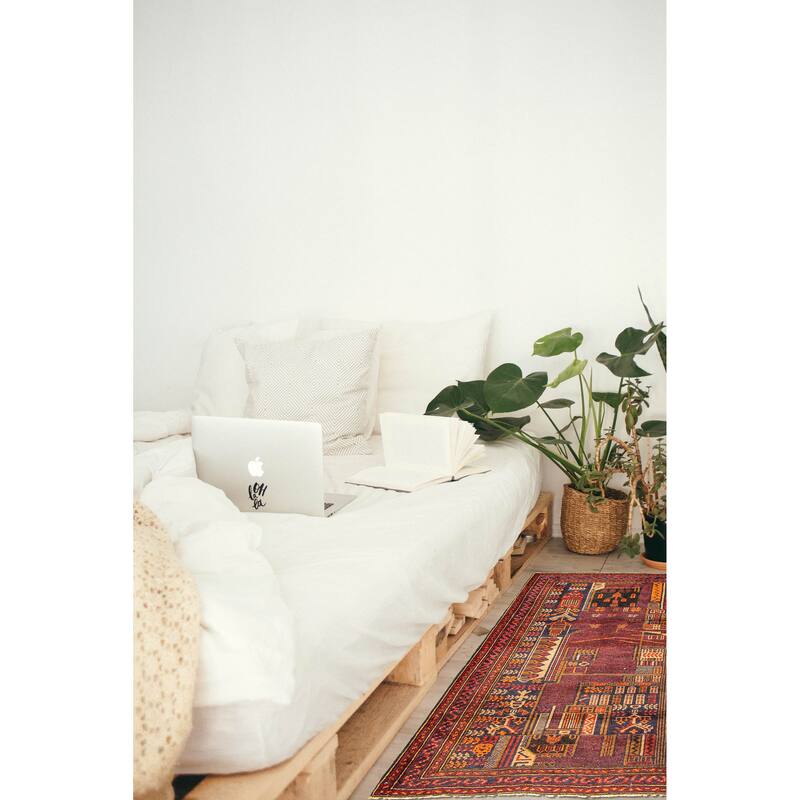 ECARPETGALLERY Hand-knotted Teimani Red Wool Rug - 3'0 x 4'5