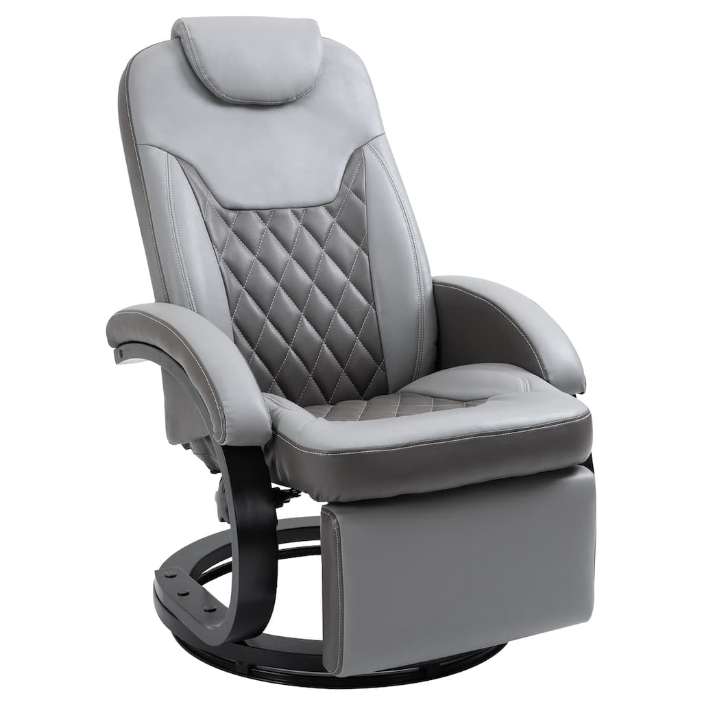 Pu Recliner Armchair With Footrest