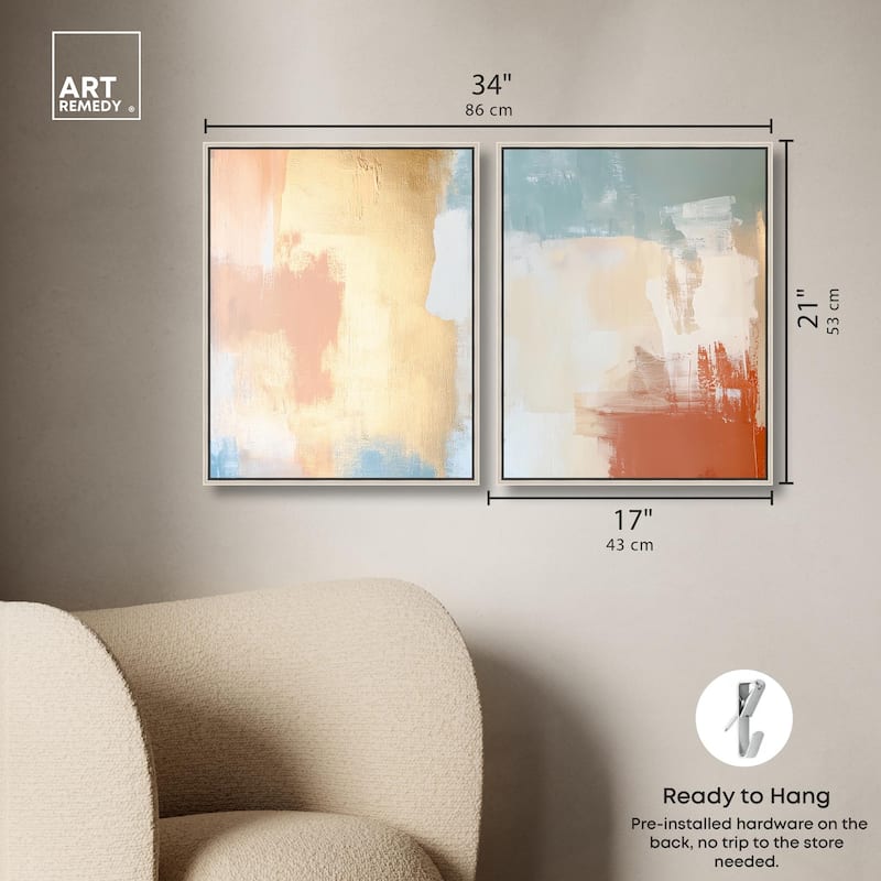 Painted Serenity I Canvas Set of 2 by Art Remedy
