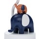 preview thumbnail 3 of 4, Lambs & Ivy Playful Elephant Blue/White Nursery Lamp with Shade and Light Bulb