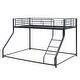 preview thumbnail 9 of 9, Twin XL over Queen Metal Floor Bunk Bed, Black