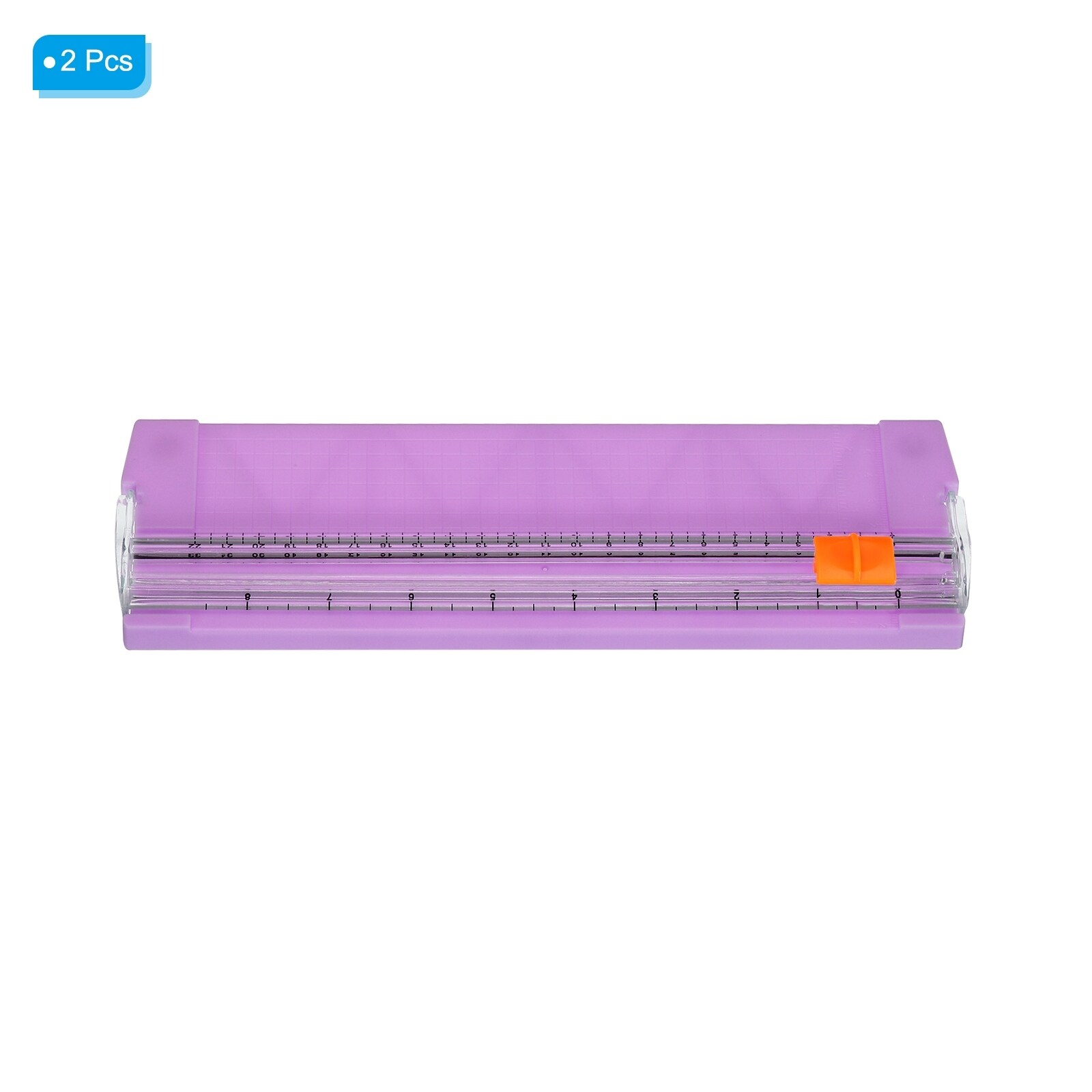 Paper Trimmer, 2pcs A5 Paper Cutter Slicer Tool with Side Ruler, Purple