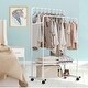 preview thumbnail 9 of 14, Rolling Garment Rack Clothes Metal Stand Shelf