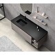 preview thumbnail 1 of 8, Dyconn Faucet Carrara Solid Surface Vanity in Black - 25" 63"
