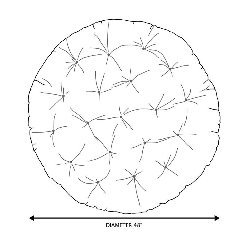 Sorra Home Indoor Suede Round Papasan Cushion