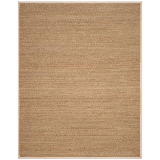 SAFAVIEH Natural Fiber Oceana Herringbone Seagrass Rug - 11' x 15' - Natural/Ivory