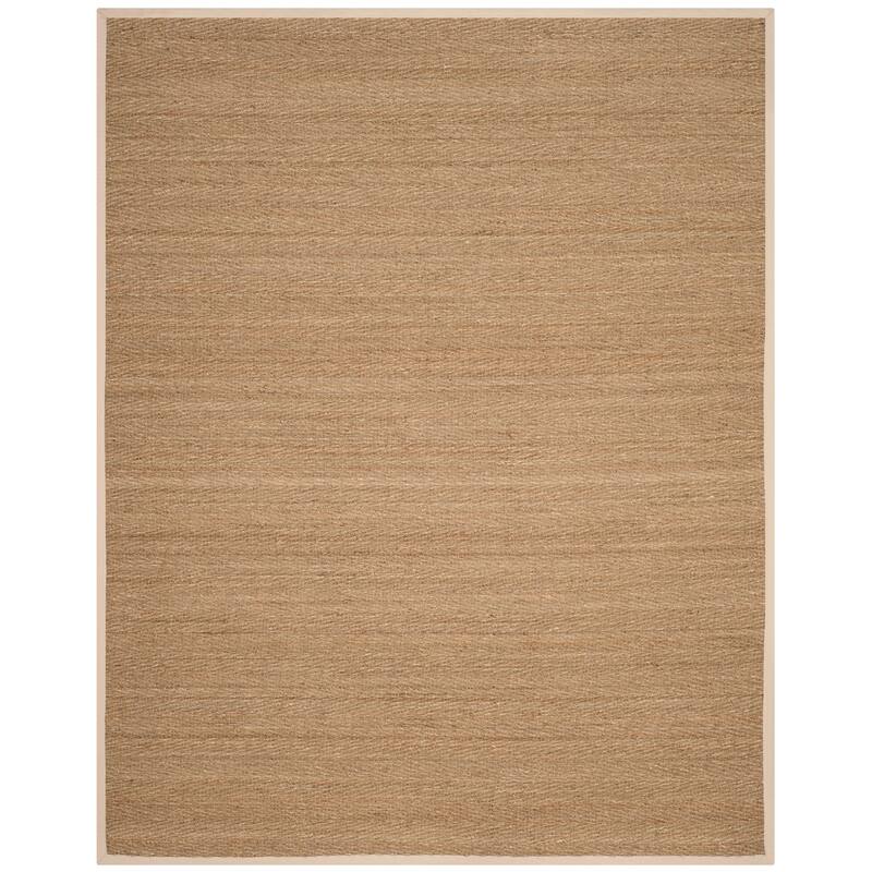 SAFAVIEH Natural Fiber Oceana Herringbone Seagrass Rug - 11' x 15' - Natural/Ivory