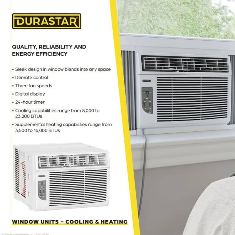 Durastar DRWHC182XNA1 18,800 BTU 230V Window Air Conditioner with