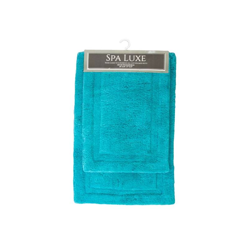 Spa Lux Solid Bath Rug Set - Aquarelle