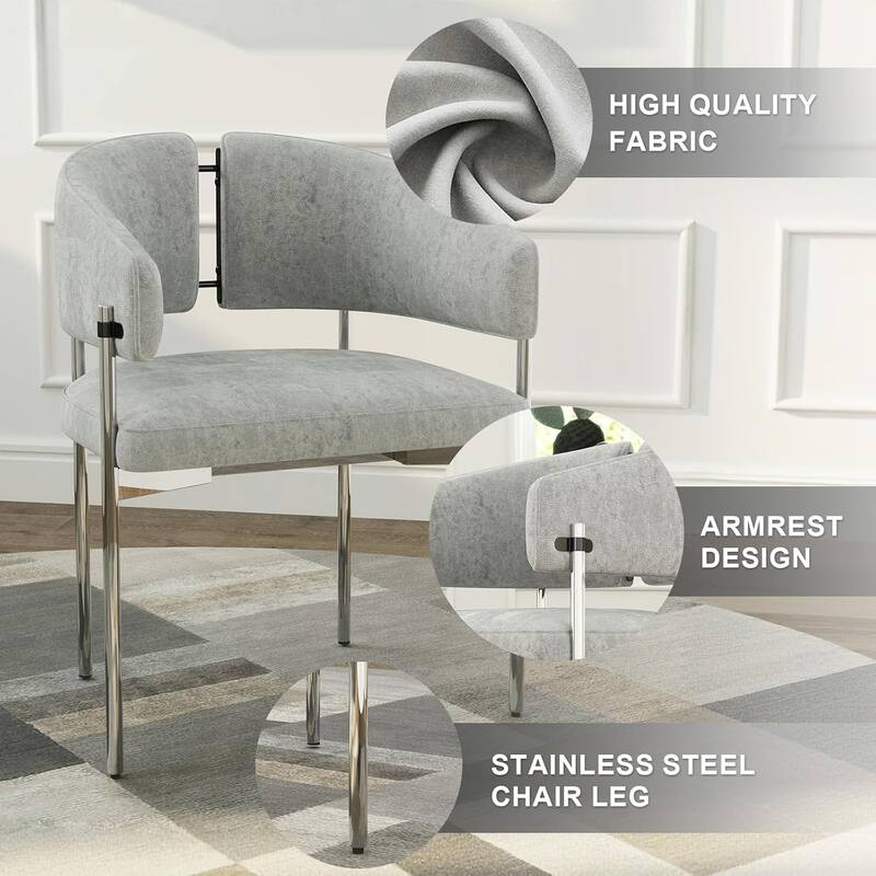 Classic and Luxurious Barrel Dining Chairs with Arms