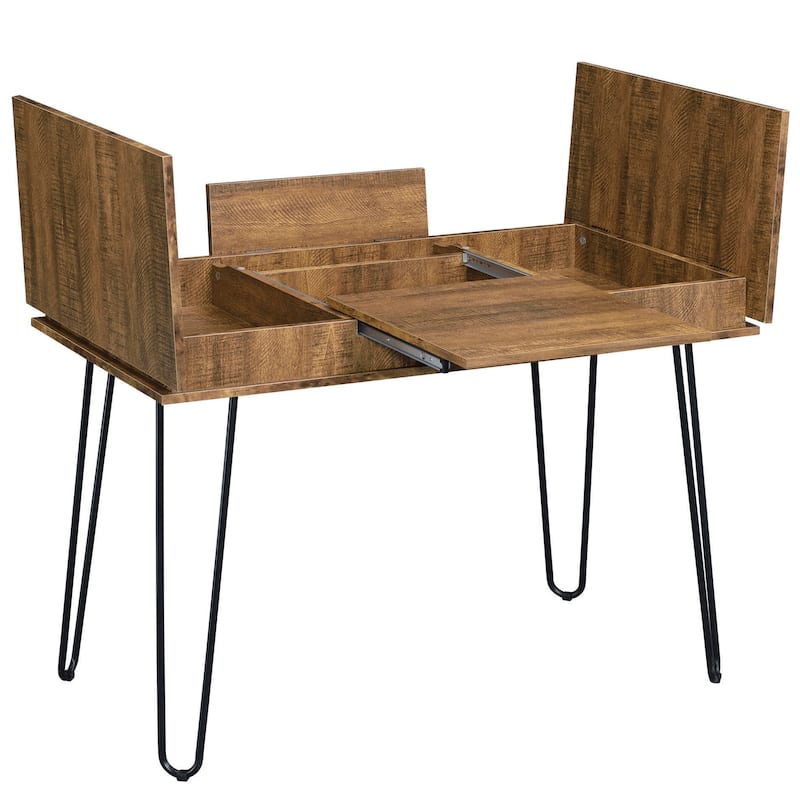 Industrial Design Home Office Desk with Flip Top Storage