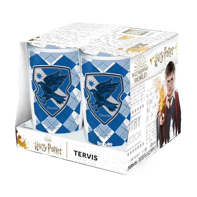 Tervis Harry Potter House Rules Collection Made in USA Double Walled Insulated Travel Tumbler, Ravenclaw - 16oz - 4pk - 16oz - 4pk