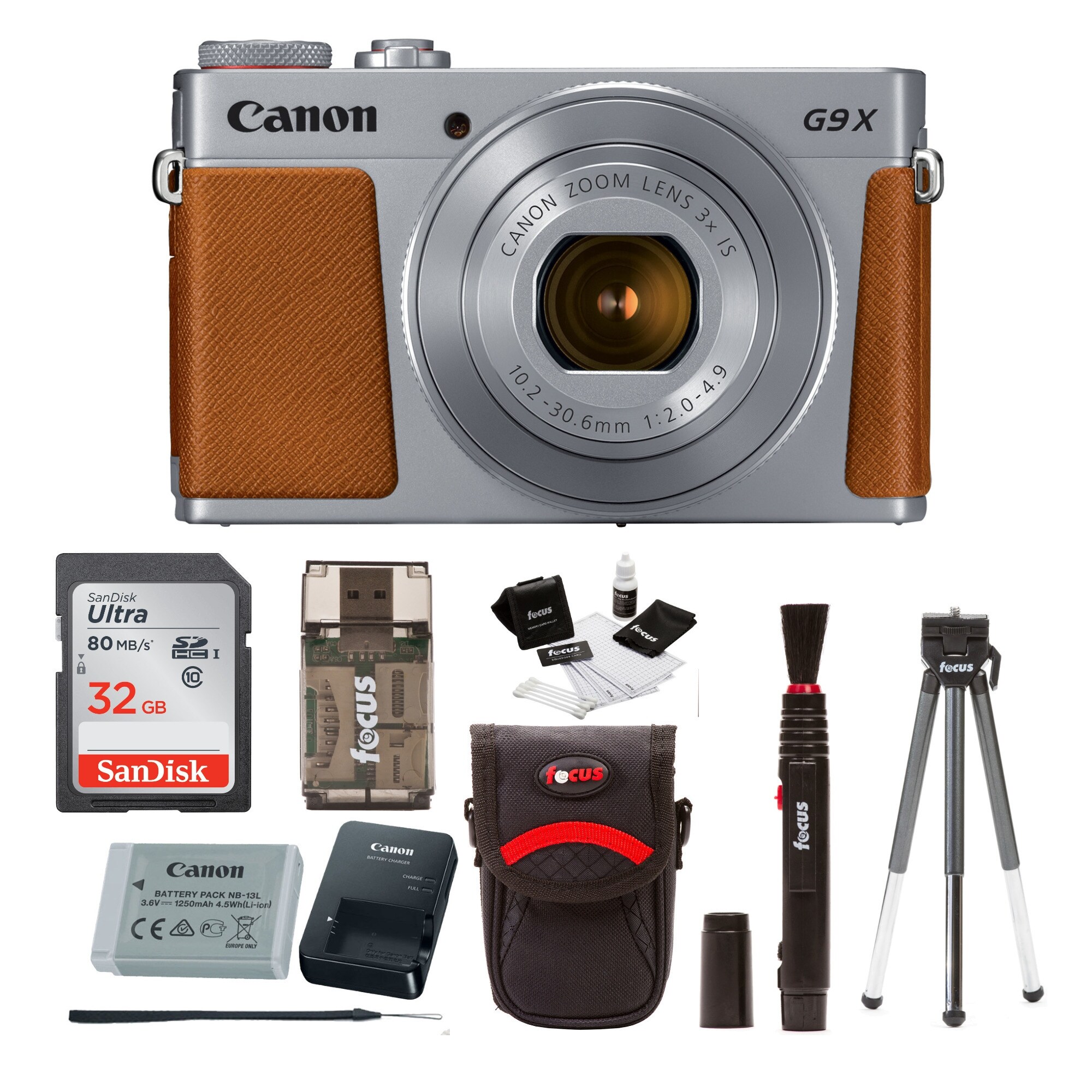 Shop Canon Powershot G9 X Mark Ii Digital Camera Silver With 32gb Bundle Overstock 20165650