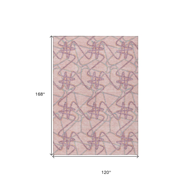 HomeRoots Geometric Contemporary Rectangle Outdoor Rug