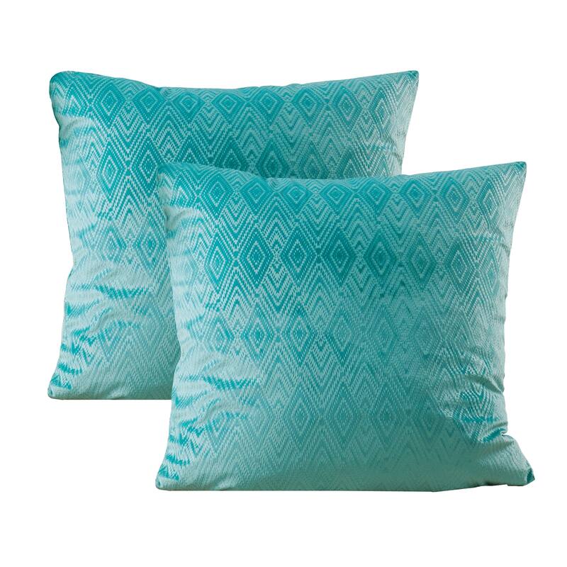 Tonopah Ikat Velvet Throw Pillow Cover Set, NO INSERT