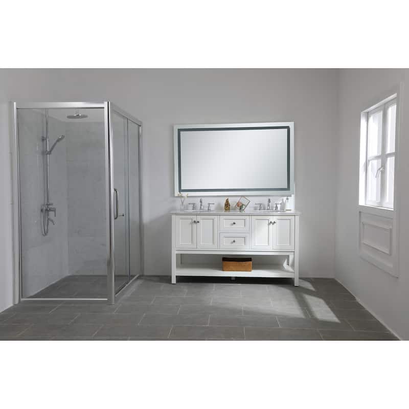 Elegant Lighting Nova 36" x 60" Rectangular Flat Aluminum Framed