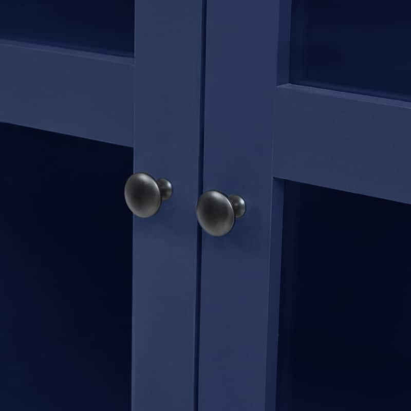 47.2x15.7x75inch Freestanding Buffet with Hutch, Tall Kitchen Pantry Cabinet with 4 Drawers, Door Shelves and Pull-out Trays