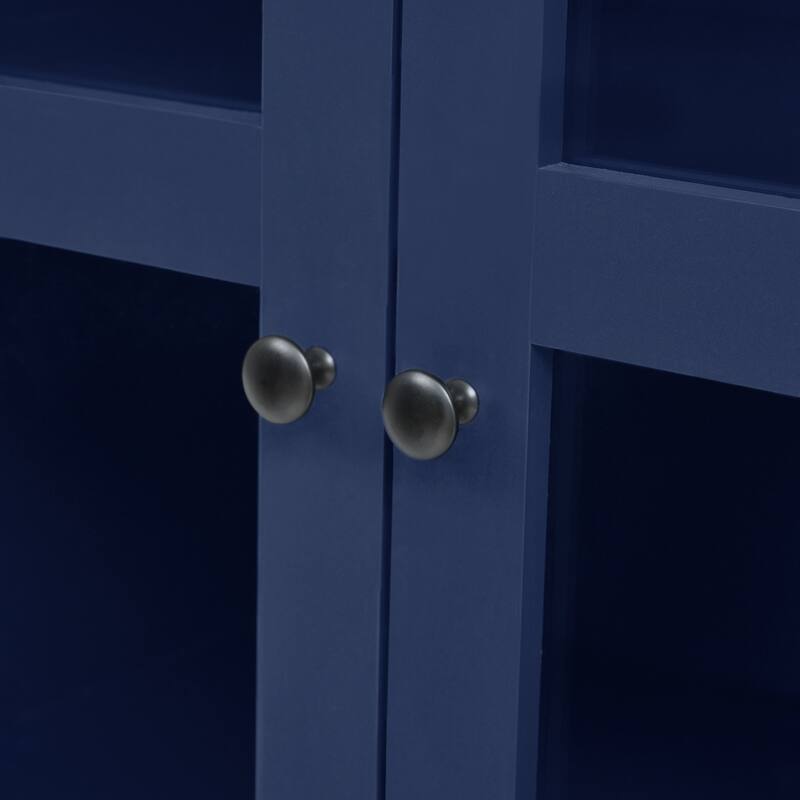 Tall Kitchen Pantry Cabinet, 75" Freestanding Buffet with Hutch, 4 Drawers, Door Shelves & Pull-Out Trays, Dining Room Storage